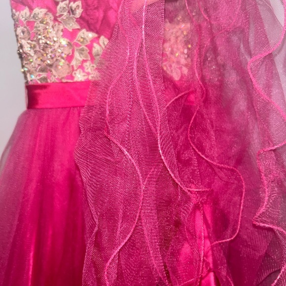 MoriLee HOT pink formal dress homecoming, prom, formal size 0 - Picture 5 of 15